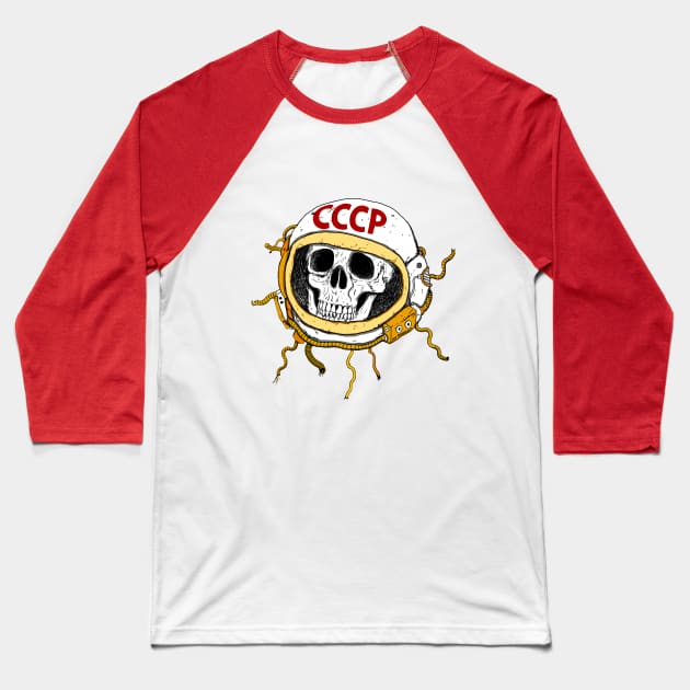 Soviet Cosmonaut Baseball T-Shirt by lucamendieta